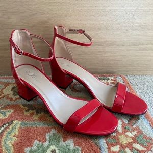 Red Strappy Sandals